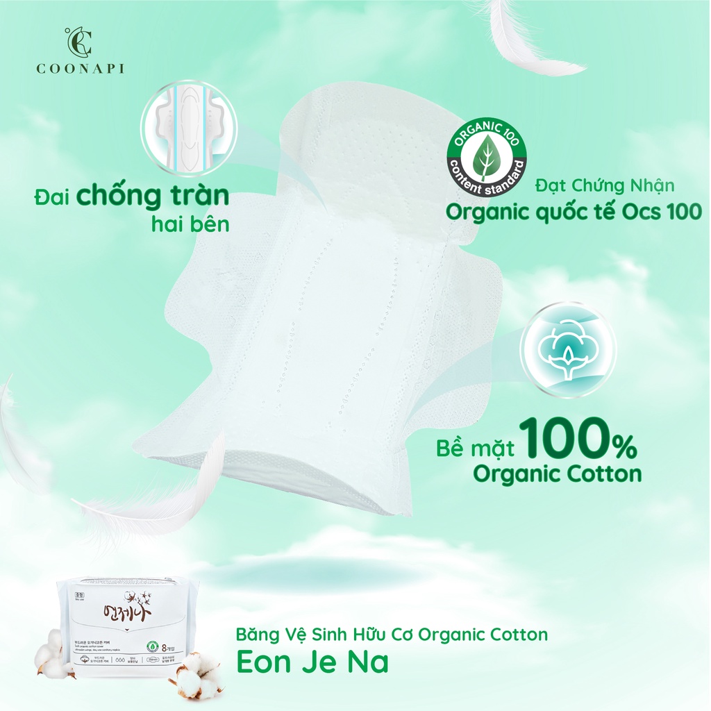 Băng Vệ Sinh Hữu Cơ Organic Cotton Cao Cấp Hàn Quốc Eon Je Na Ban Ngày (Loại 1 Miếng)