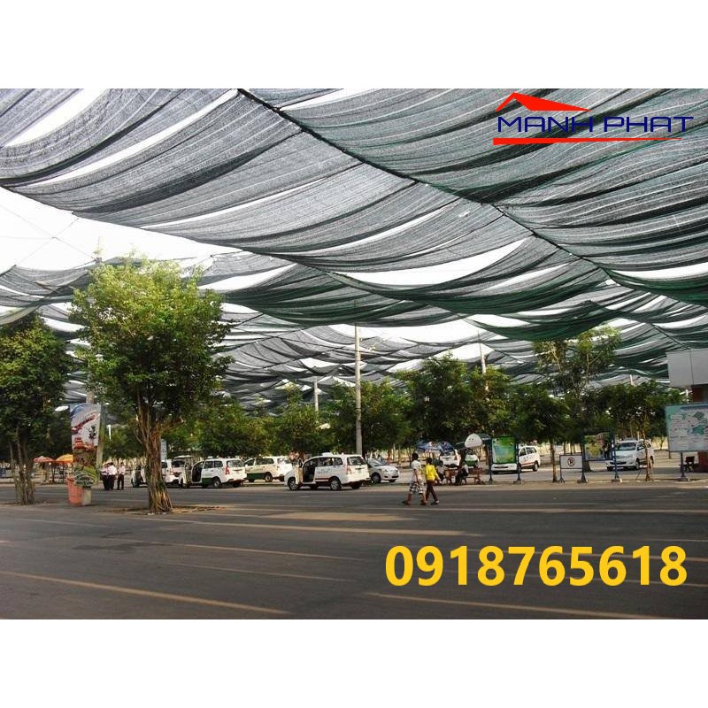 Lưới che nắng dệt kim nhập khẩu Đài Loan khổ 3m tính theo mét tới 2 màu đen, xanh để che lan, vuờn