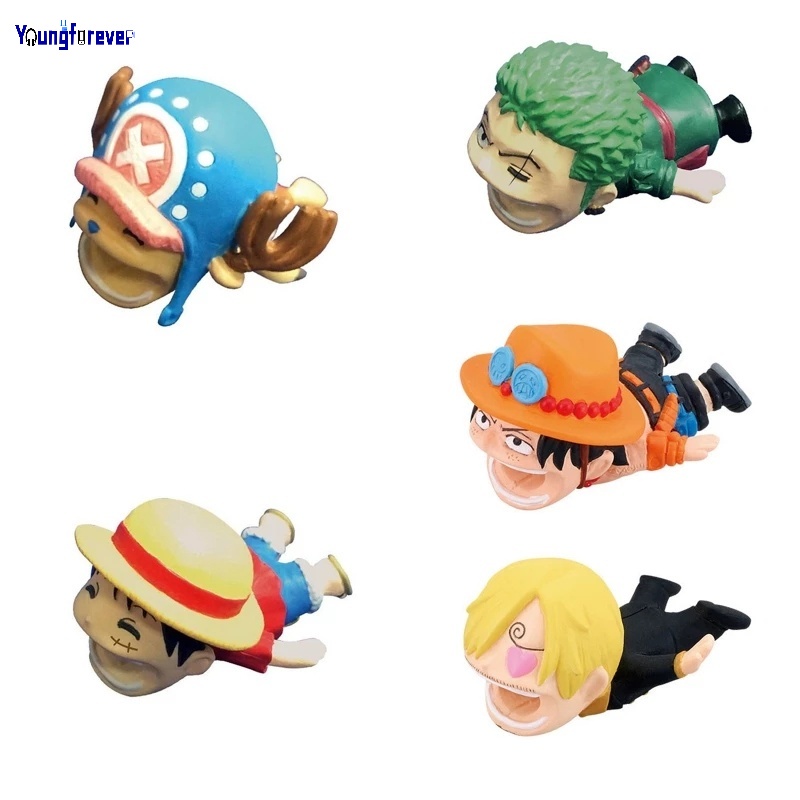 1 Phụ Kiện Bảo Vệ Dây Cáp Sạc USB Hình Nhân Vật Hoạt Hình Anime Bằng Silicon