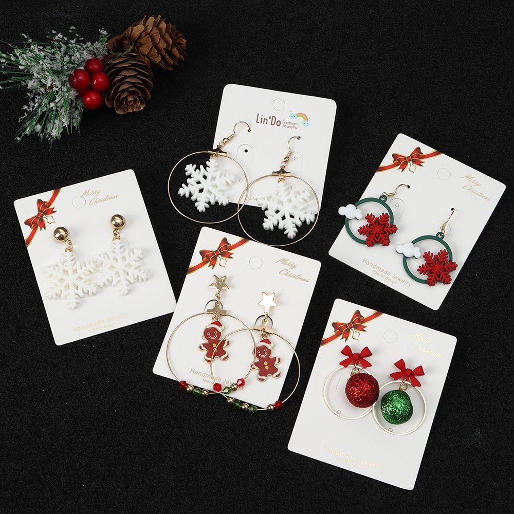 Khuyên Tai Dáng Dài Hình Bông Tuyết / Ông Già Noel / Chuông Giáng Sinh