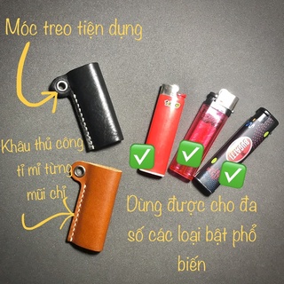 BAO DA BẬT LỬA MÓC KHOÁ DA BÒ THẬT