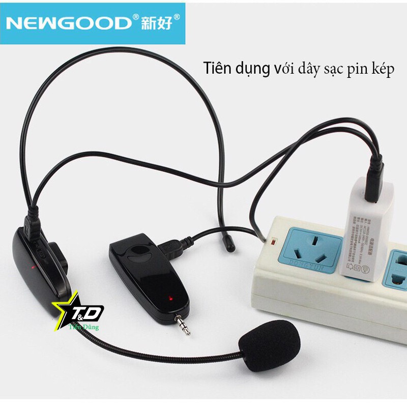 Mic trợ giảng không dây Newgood P11 chạy sóng UHF phù hợp tất cả dòng máy hỗ trợ mic