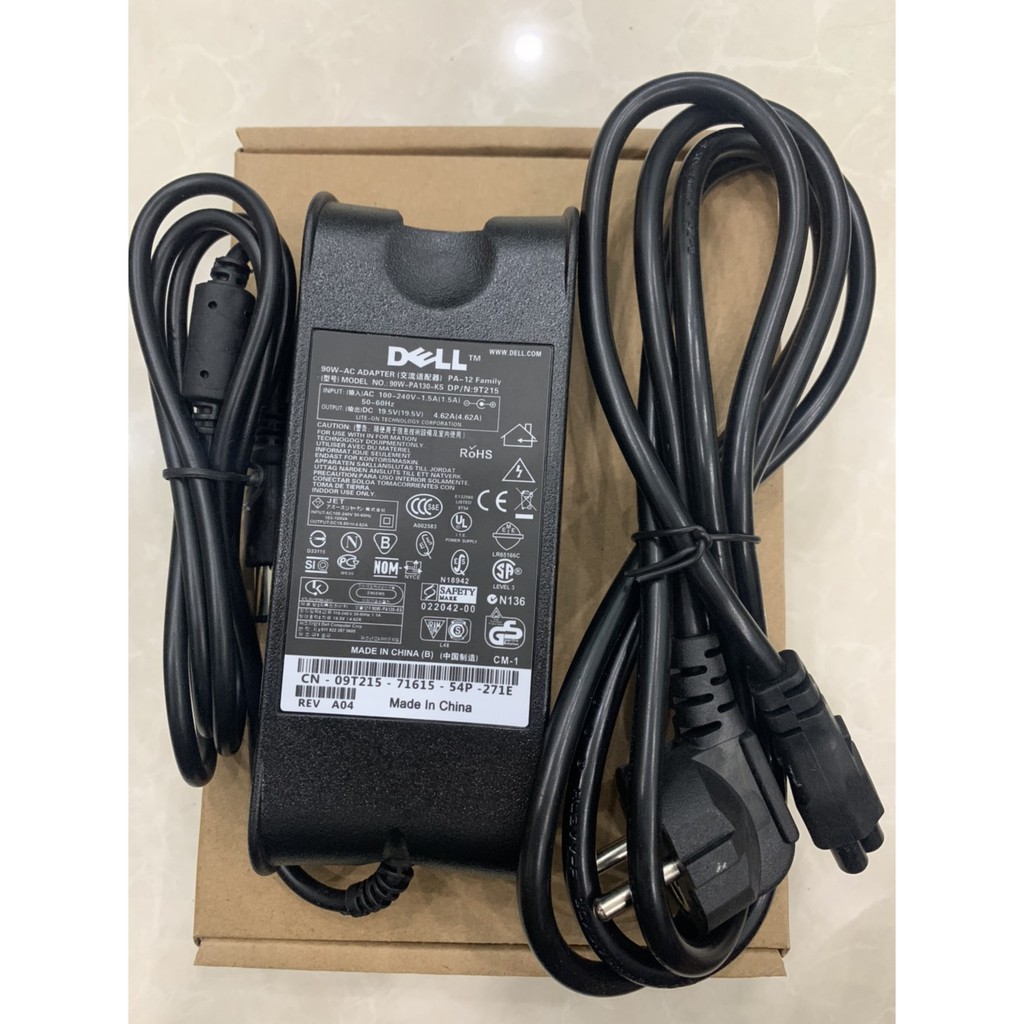 Sạc Laptop dell 19.5v- 3.34a 90w CHÂN KIM NHỎ- LOẠI TỐT