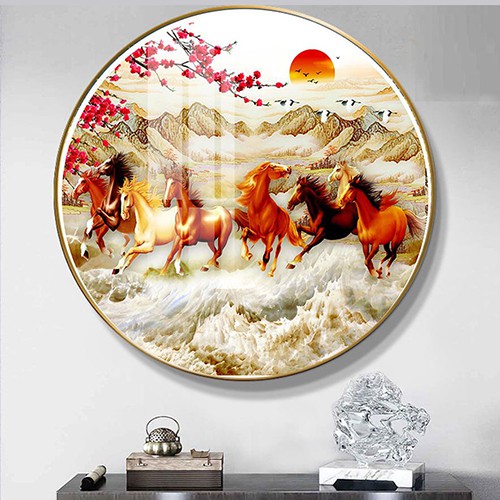 - Tranh Tròn tráng gương 5D treo phòng khách, phòng ngủ, phòng làm việc, decor trang trí nhà cửa.