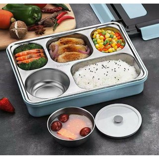 Khay cơm inox 5 ngăn 2500ml