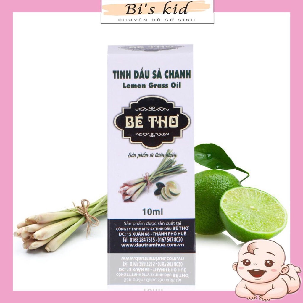 [Hàng mới về] Tinh dầu sả chanh (Chính hãng Công ty Tinh dầu Bé Thơ) 10ml