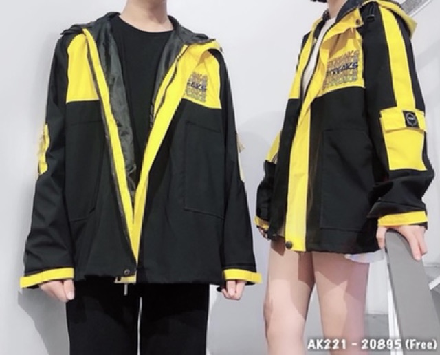 🌵 𝐓𝐡𝐞 𝐔𝐥𝐳𝐳𝐚𝐧𝐠 🌵 221 Áo Khoác Dù 2 Lớp Phối Đen Vàng Hottrend | BigBuy360 - bigbuy360.vn