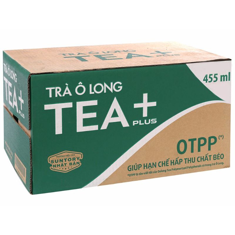 ( Giao hỏa tốc ) Trà Olong Tea+ Thùng 24 chai 455ml