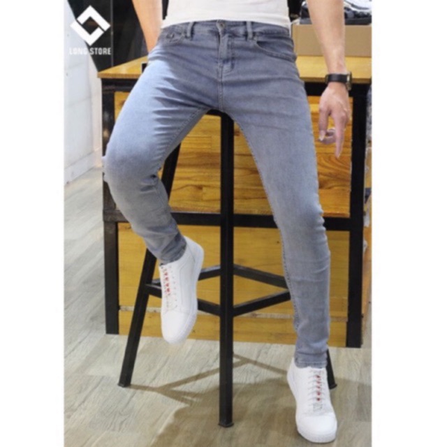 Quần jean xanh nam xuất xịn ống ôm skinny | BigBuy360 - bigbuy360.vn