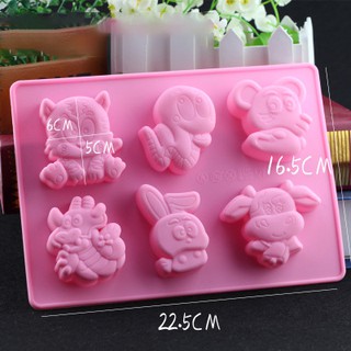 Khuôn silicon 12 con giáp
