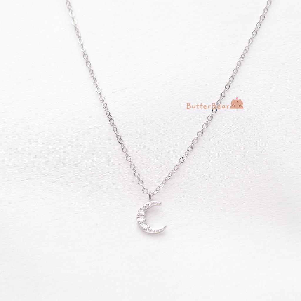 Dây chuyền bạc Butterbear  Trăng non S096- Trang Sức Bạc ButterBear Jewellery.