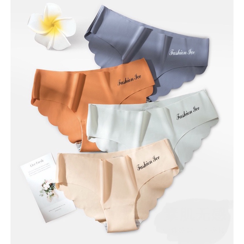 Quần Lót Nữ Đúc Su Viền Sóng Chữ Siêu Mịn (1028)