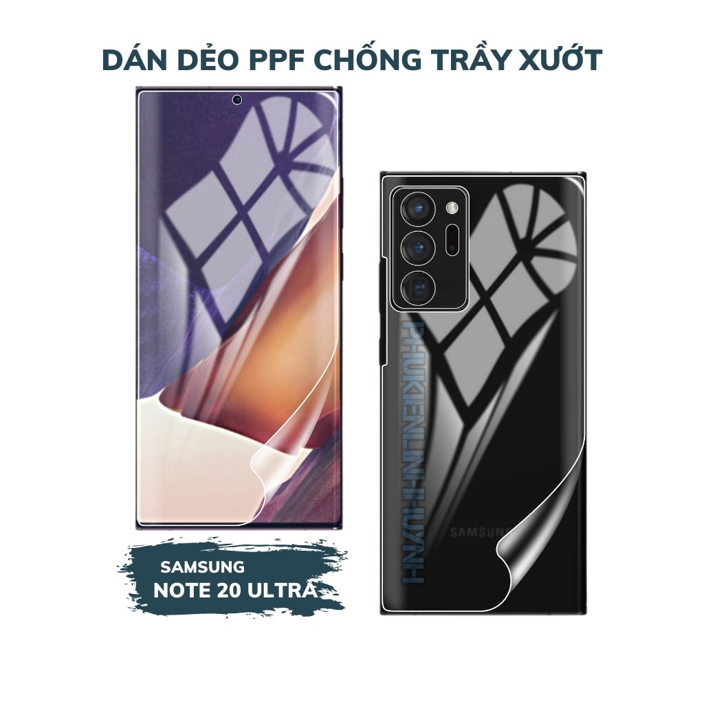 Samsung Note 20 Ultra_Dán dẻo PPF trong suốt bảo vệ màn hình, chống trày xướt (Mua 1 tặng 1)