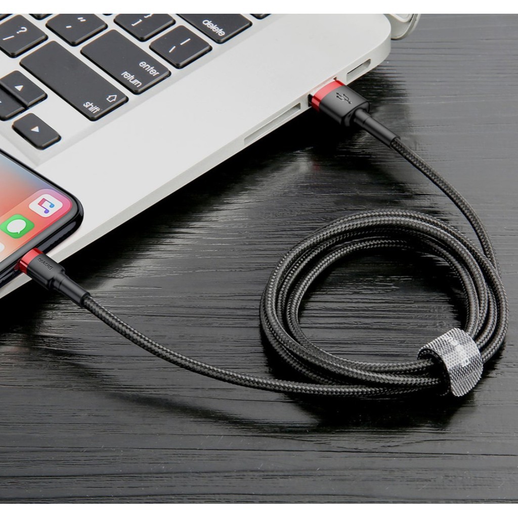 Dây Cáp IP Baseus.ss chân USB , chống gãy ,đứt ,xoắn,cáp dù,siêu bền 5G 6 7 8 X XS MAX