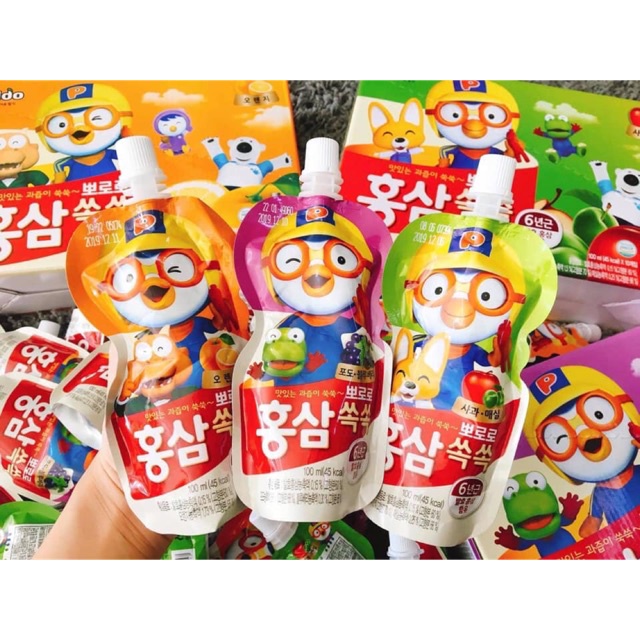 Nước Hồng Sâm Cho Bé Pororo Hàn Quốc