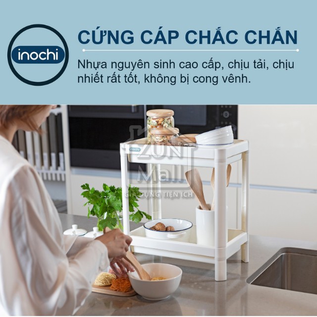 Kệ Đa Năng 2 Tầng Inochi Bằng Nhựa - Dùng Để Đựng Gia Vị Nhà Bếp Đựng Đồ Thực Phẩm Hoặc Làm Giá Để Đồ Nhà Tắm Phòng Ngủ