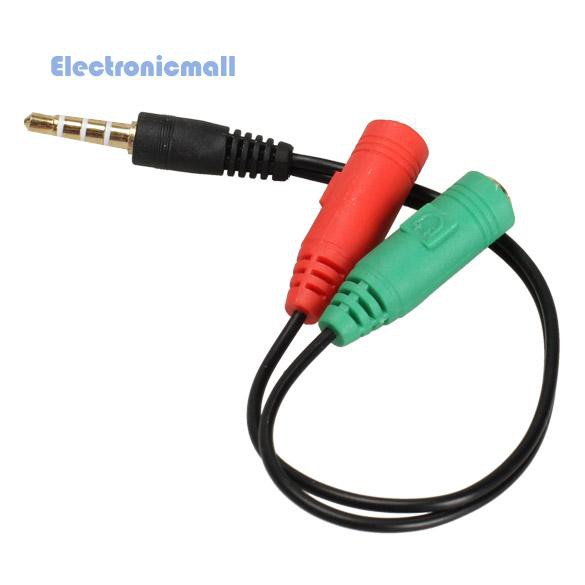 Dây cáp chia 2 cổng kết nối âm thanh 3.5mm