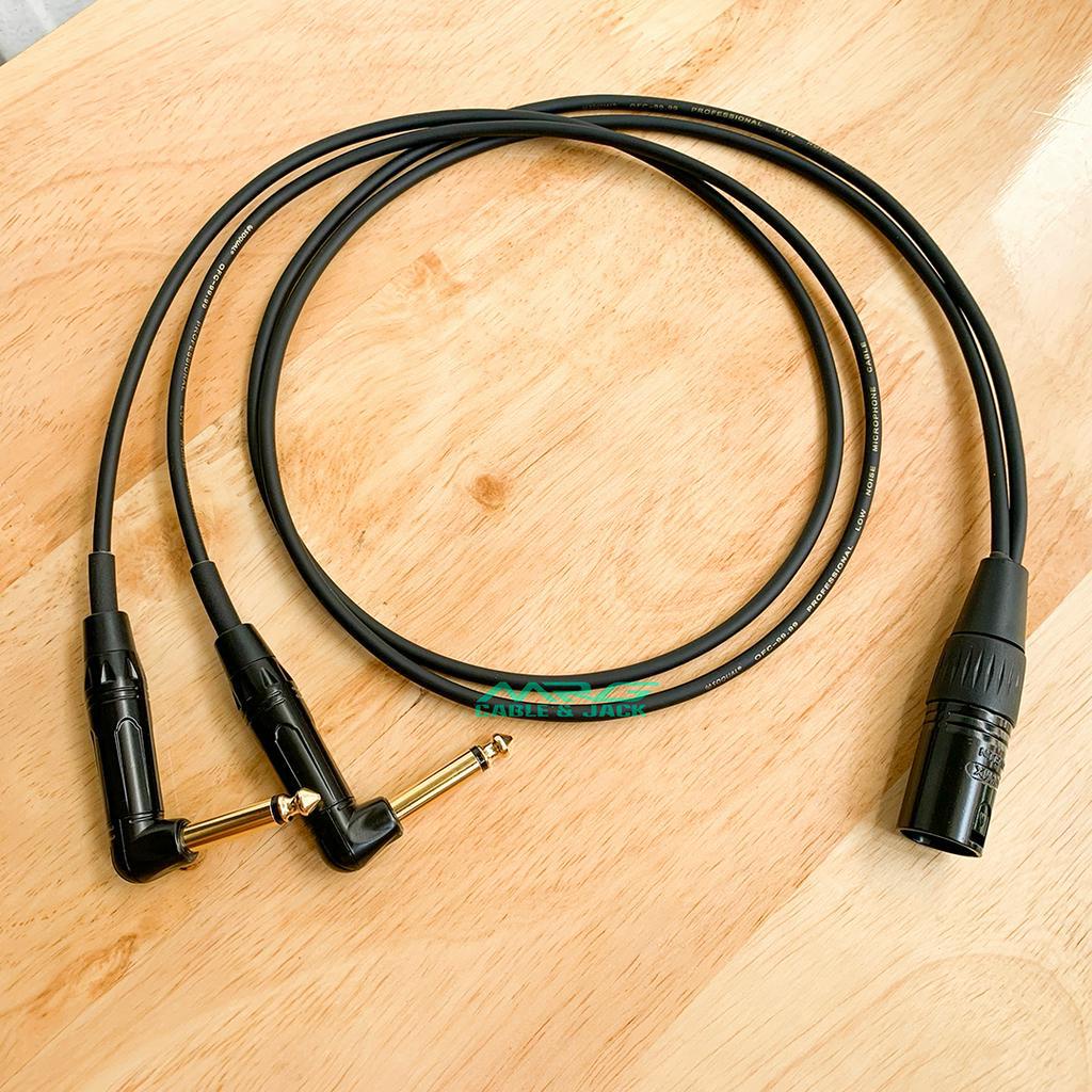 Dây 2 Đầu 6 Ly Ra 1 Đầu Canon Đực, dài 0.5met và 1met, giá 1 dây.