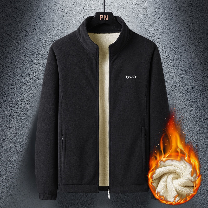 Áo Khoác Lông Cừu Dày Giữ Ấm Mùa Đông Thời Trang Đường Phố Cho Nam