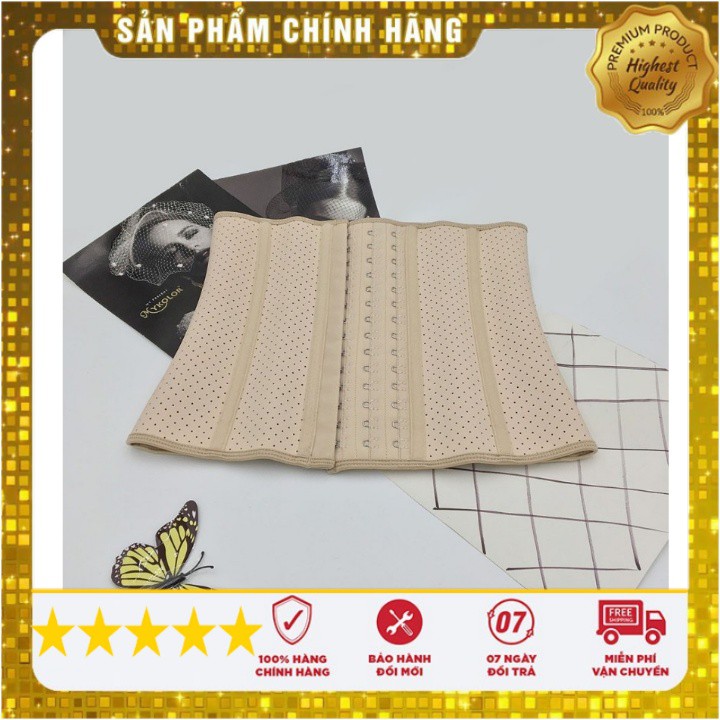 [Free ship - Chính hãng - Cao cấp] Đai nịt bụng Latex 9 xương có lỗ thông hơi thế hệ mới gen bụng định hình giảm eo