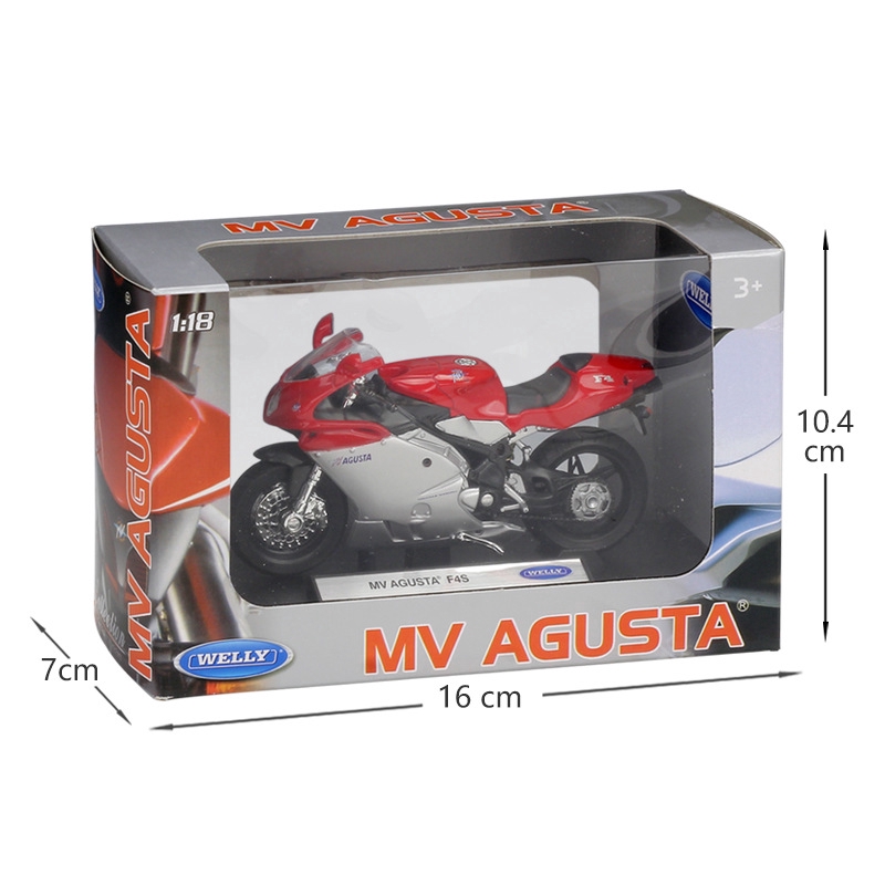 WELLY di 1:18 MV Mô hình xe máy hợp kim Agusta F4S