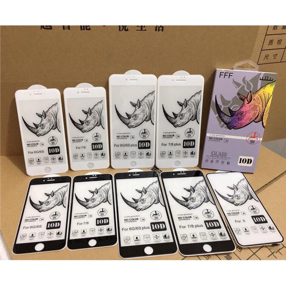 ⚡️Chính Hãng⚡️ Kính Cường Lực Iphone Full Màn 10D TÊ GIÁC Loại Sịn -Kèm Giấy lau