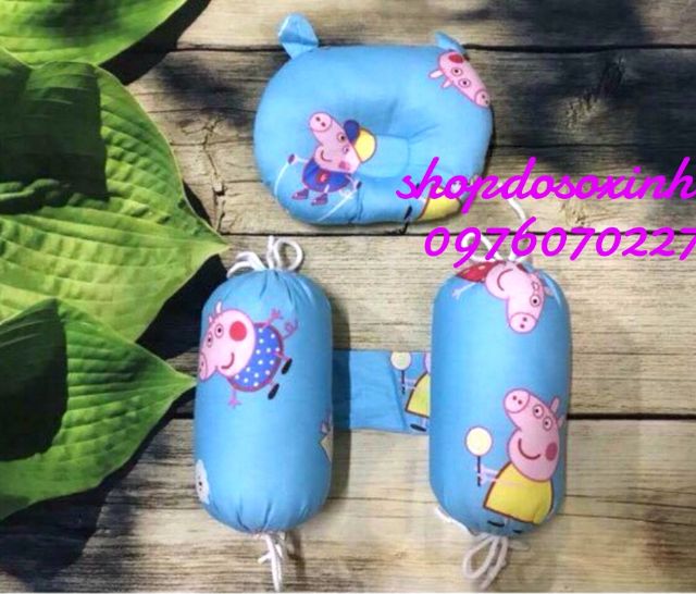 Bộ chẹn+gối bông vỏ lụa Hàn Quốc | BigBuy360 - bigbuy360.vn