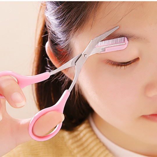 Kéo Cắt Tỉa Lông Mày MAANGE Màu Hồng