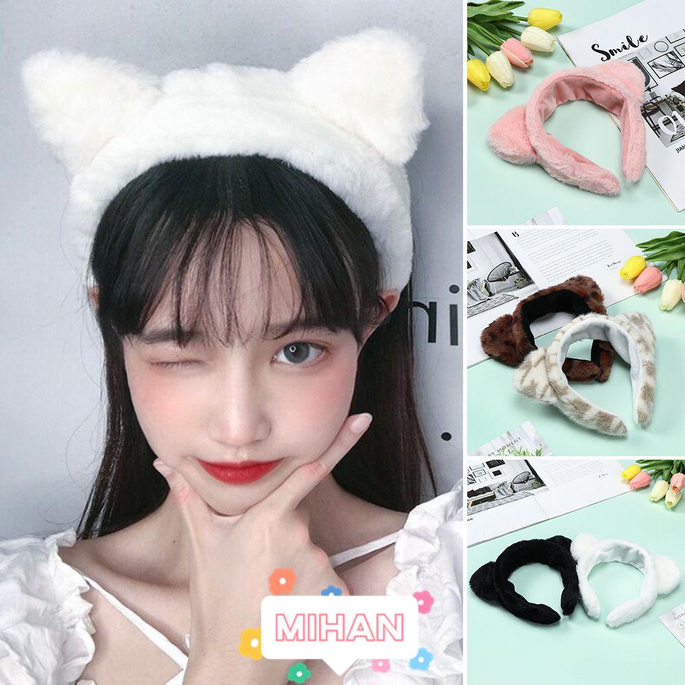 MIHAN1 Fashion Headband Cute Hair Accessories Plush Head Hoop Women Makeup Wash Face Wide Side Simple Cat Ears Hairband/Multicolor