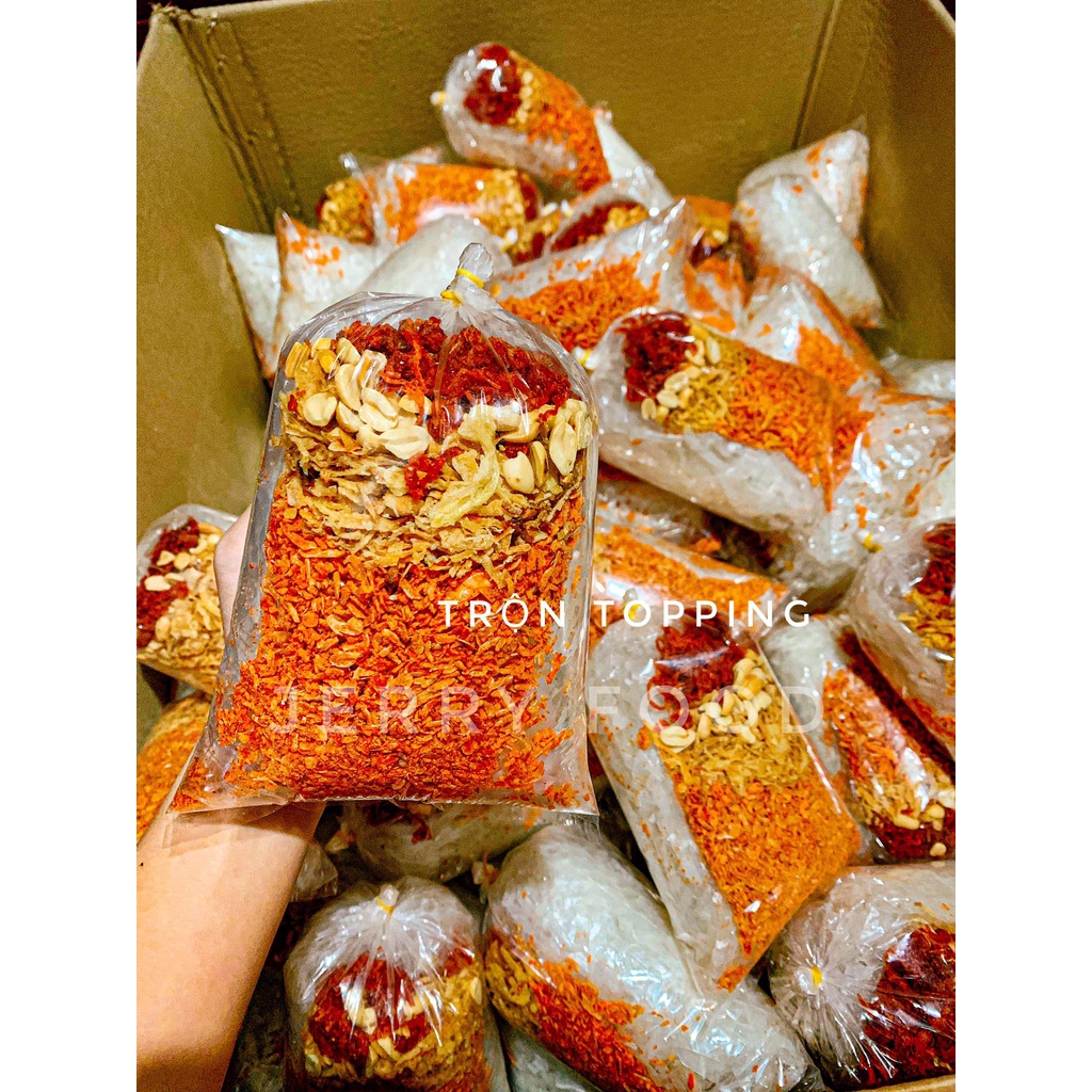 Bánh tráng trộn thập cẩm tây ninh full topping nước sốt bò cay kèm quất,gang tay trộn/Snack Cô Tấm