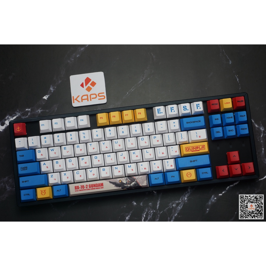 Keycap Gundam - keycap PBT - profile CHERRY - Dyesub - 127 nút cho bàn phím cơ Filco, Leopold, IKBC, Edra, RK, Dareu