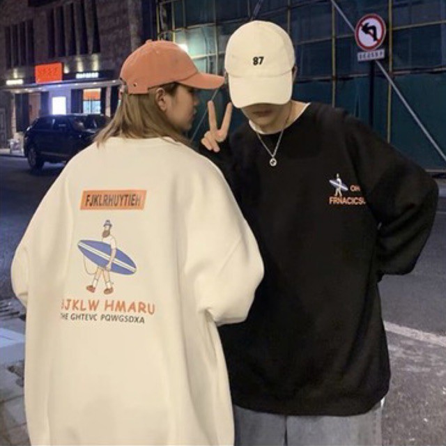 Áo Sweater lướt ván (chất nỉ lót bông, vải mịn siêu xinh ) [Video thật 100% CHILIF 🖤 freeship ) | BigBuy360 - bigbuy360.vn