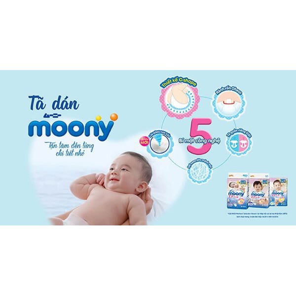 Bỉm Moony FREESHIP Moony Nội Địa Nhật Chính Hãng Cộng Miếng/Natural Đủ Dòng Dán/Quần Đủ Size NB96/S90/M68/L58/L50/XL44