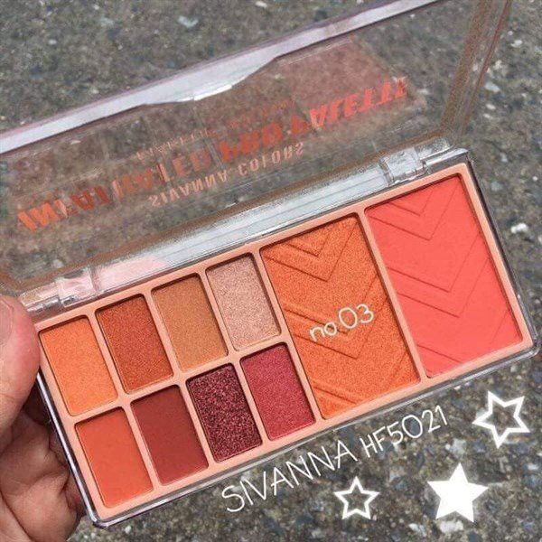 [NEW] ☣ PHẤN MẮT VÀ PHẤN MÁ HỒNG SIVANNA COLORS MAKEUP STUDIO INFATUATED PRO PALETTE "