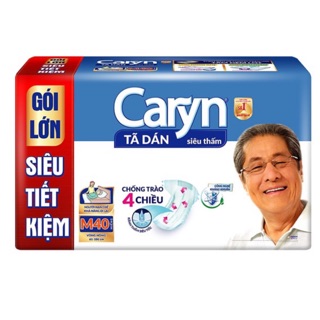 Bỉm-tã dán già caryn m40, l40 mẫu mới