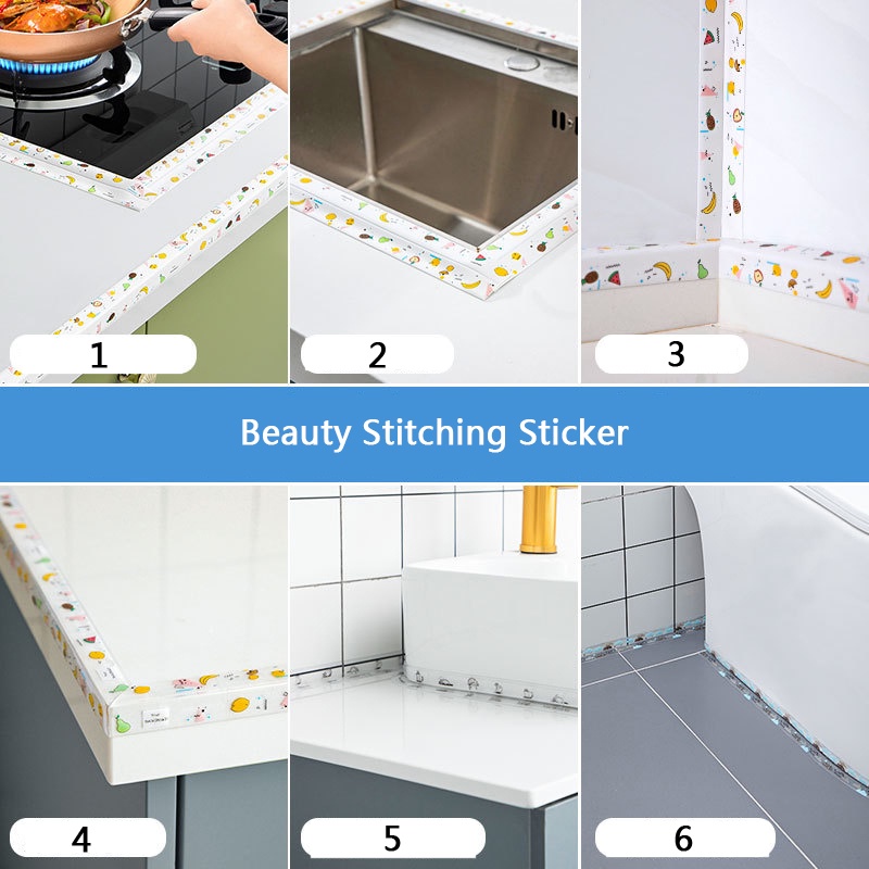 Cuộn băng keo dùng để dán viền bồn rửa chén nhà bếp / phòng tắm chống thấm nước / nhà bếp 2.2 / 3.8cm