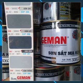 Sơn sắt mạ kẽm GEMAN màu trắng