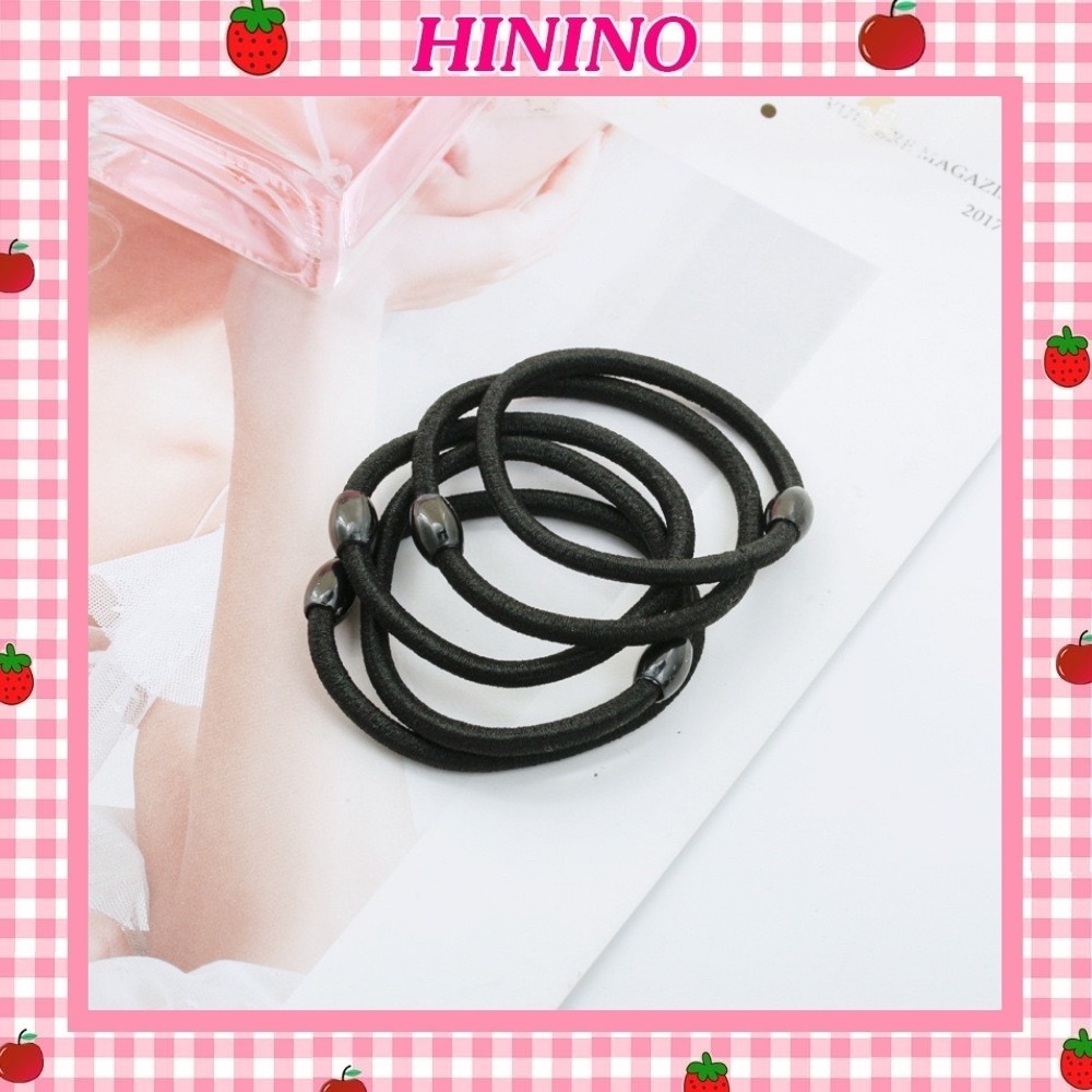 Nịt buộc tóc đơn giản màu đen trơn dây cột tóc đẹp SC15