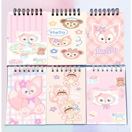 Sổ lò xo mini gấu dâu tây lotso LXD53 A7 100 trang cáo lina thỏ stella vịt nomo duck sổ note dễ thương DF friends