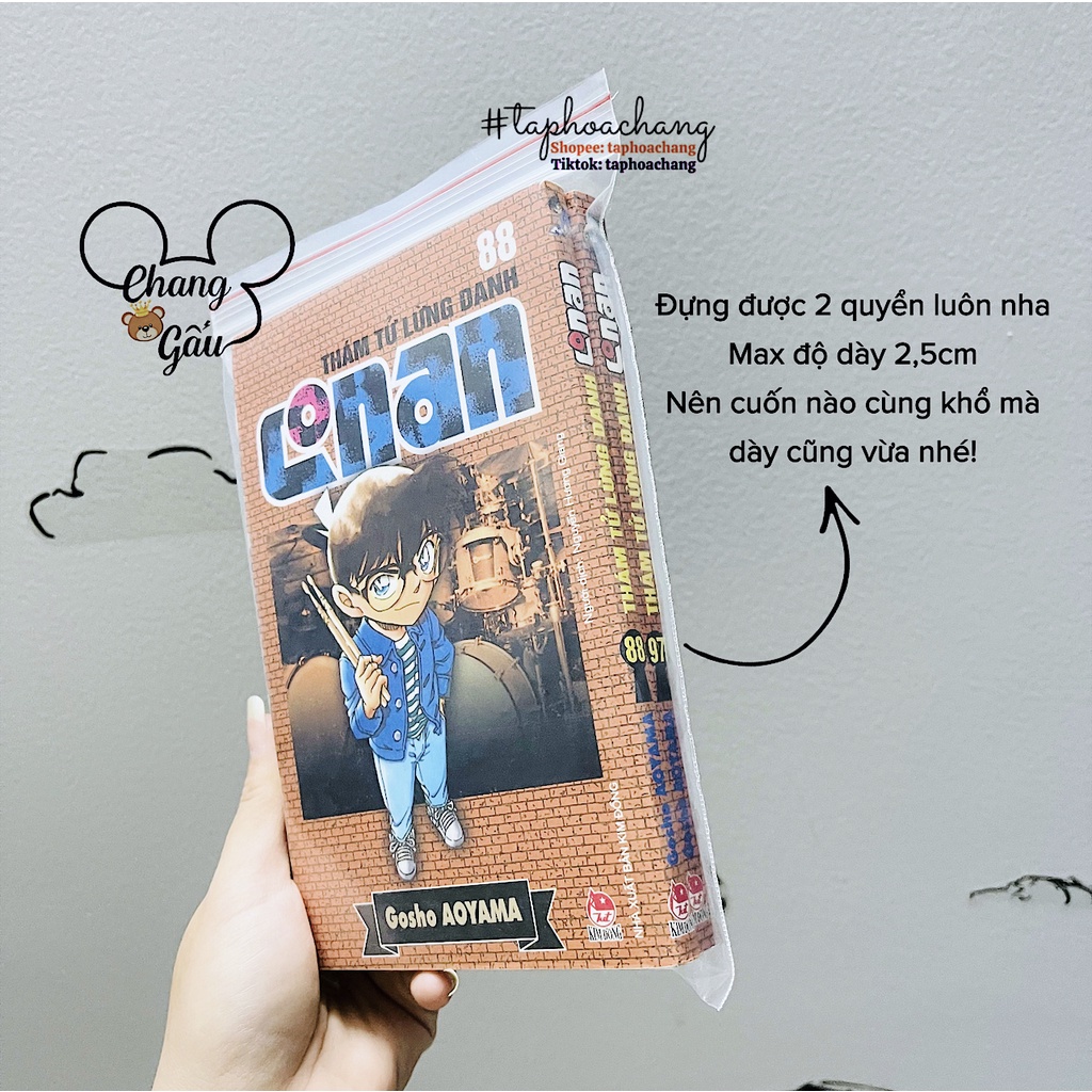Túi Zip đựng truyện tranh sách tiểu thuyết size 11.3*17.6cm  - Túi zip bọc truyện tranh