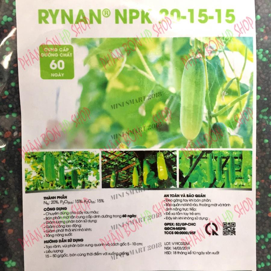 NPK 20-15-15(5KG) CHO DƯA LEO, BẦU, BÍ...(2 THÁNG)
