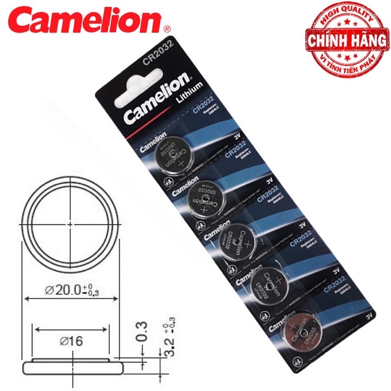 1 viên pin CR2032 / CR2025 / CR2016 Camelion.