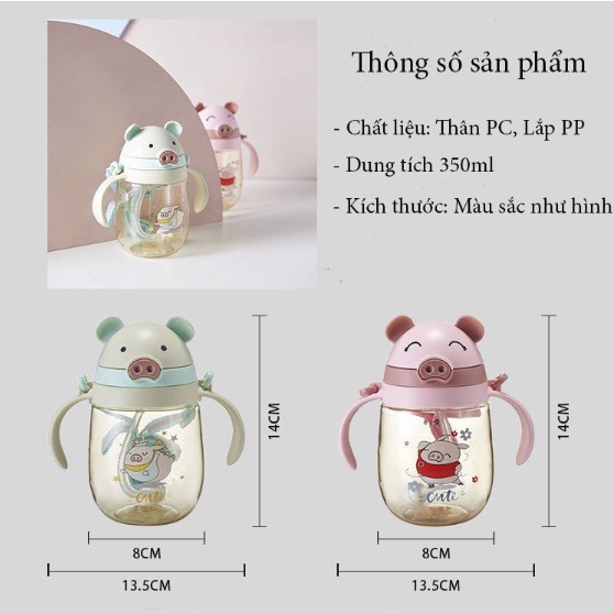 Bình tập uống Hình heo