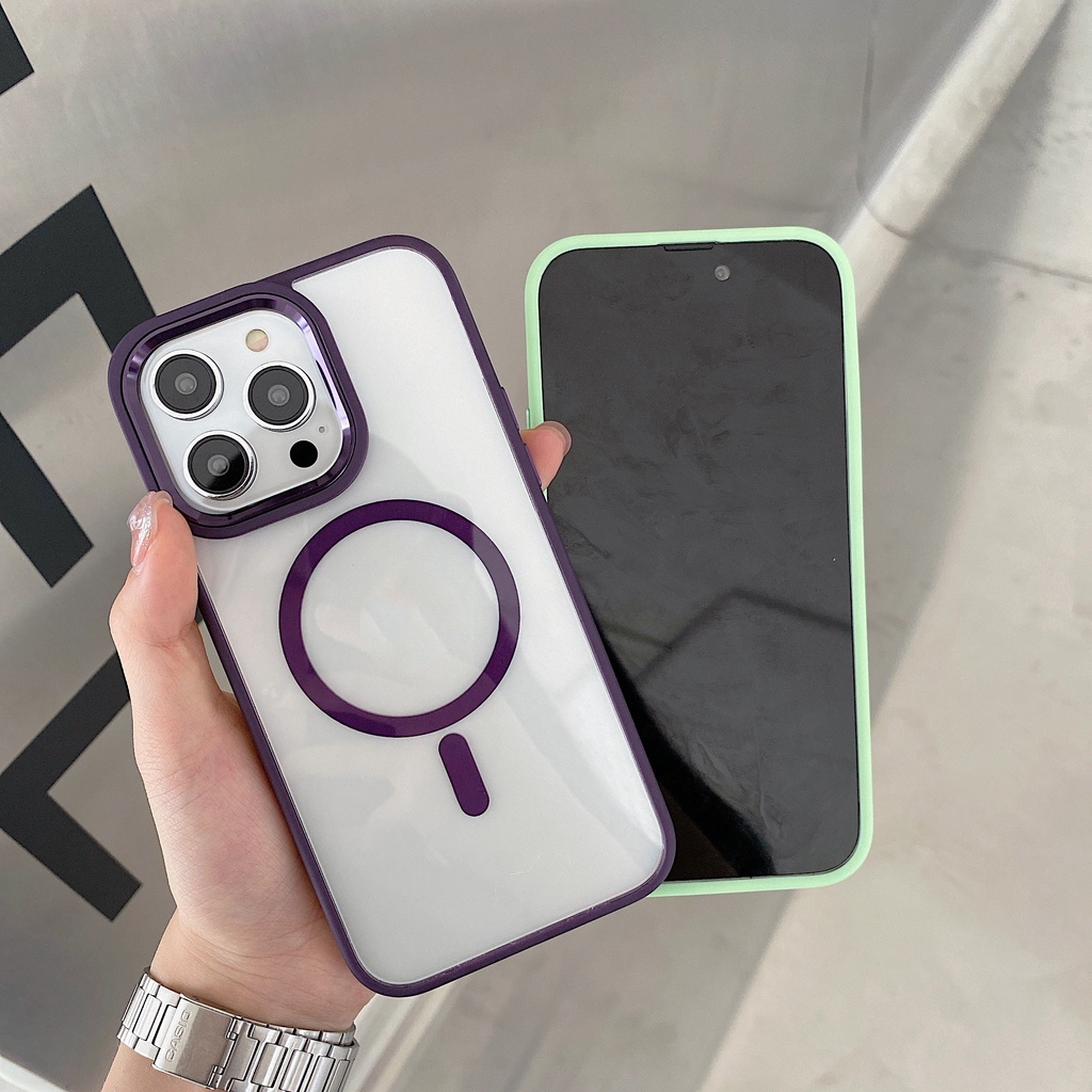 Ốp Điện Thoại Cứng Chống Sốc Trong Suốt Mạ Màu Sang Trọng Cho iPhone 14 Pro MAX 12 13 Pro MAX 14 Plus