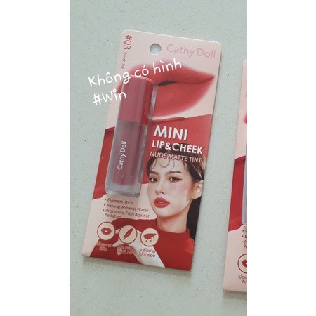 Son Kem Cathy Doll Mini Lip And Cheek Nude Matte Tint Thái Lan Chính Hãng