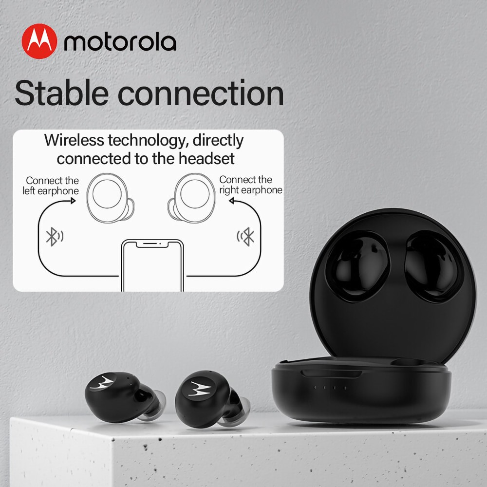 Tai nghe bluetooth 5.0, Tai nghe không dây true wireless Motorola SH067 giá rẻ [Nobox]