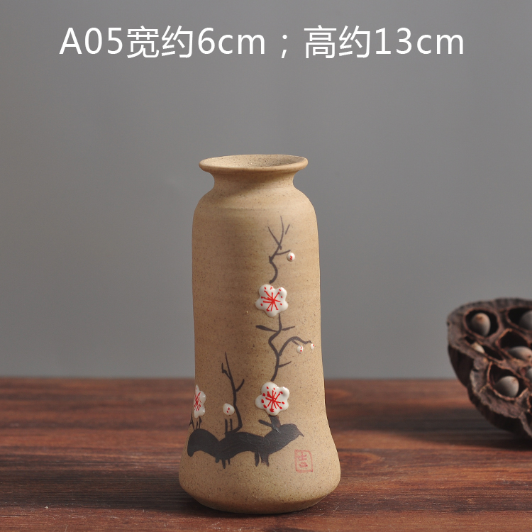Bình hoa Cổ Điển Trung Quốc gốm sứ gốm sứ đồ gốm vẽ tay bình hoa đồ trang trí nội thất sáng tạo phòng khách cắm hoa