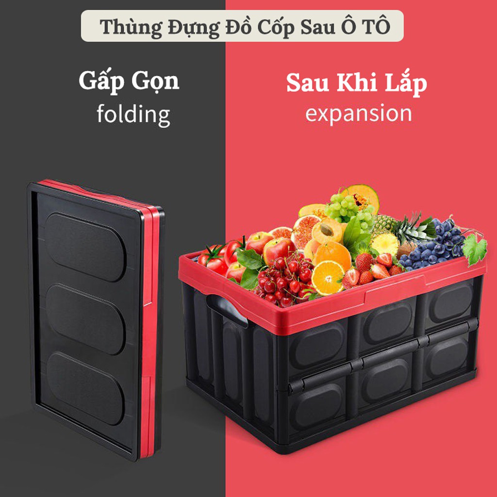 Thùng Đựng Đồ Cốp Sau Ô Tô _ Độ Bền Cao , Chống Va Đập Tốt , Thuận Tiện Cho Việc Di Chuyển