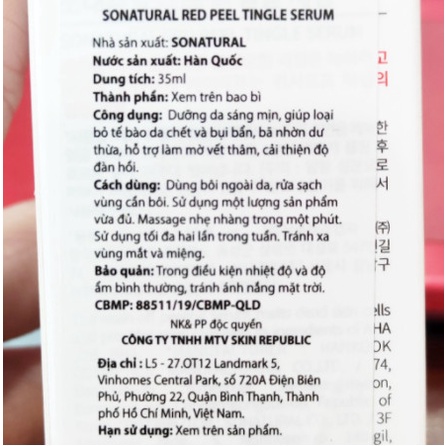 Sample Red Peel Tingle Serum - Peel Da Không Bong Tróc