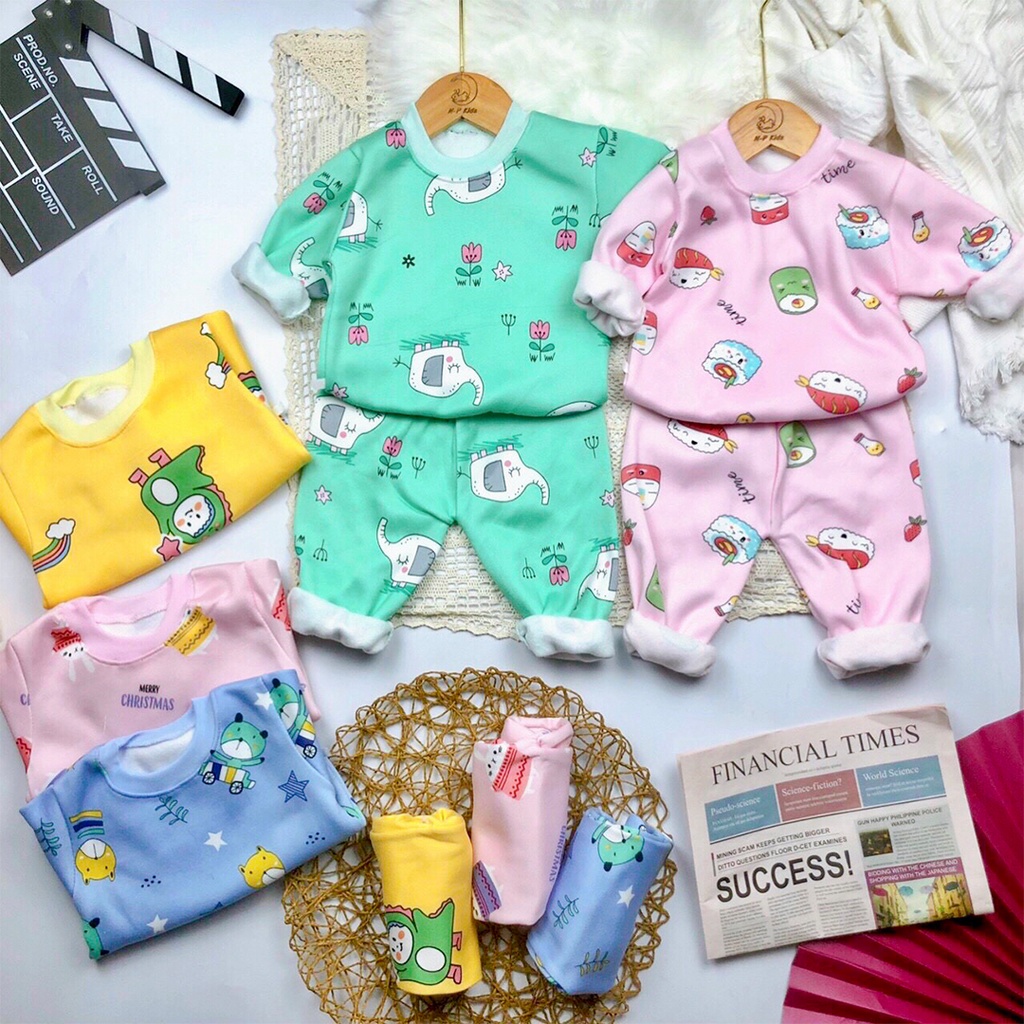 bộ nỉ cho bé trai bé gái bộ nỉ bông cho bé mềm mịn họa tiết LILIKIDS BDT06